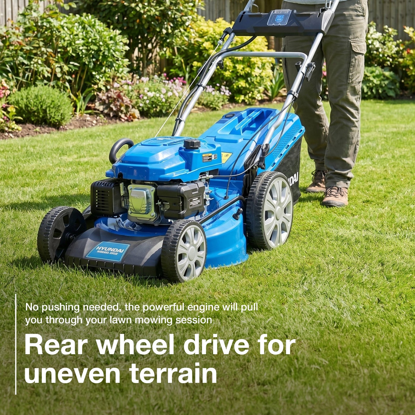 Hyundai HYM530SPEX petrol lawnmower view 5