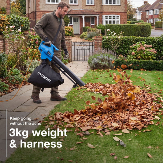 Hyundai HYBV3000E3 electric leaf blower and vacuum view 2