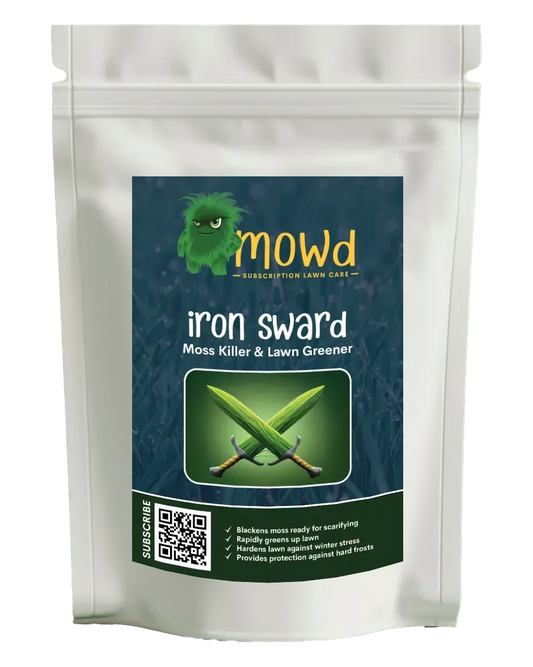 Iron lawn treatment for a fast lawn green-up