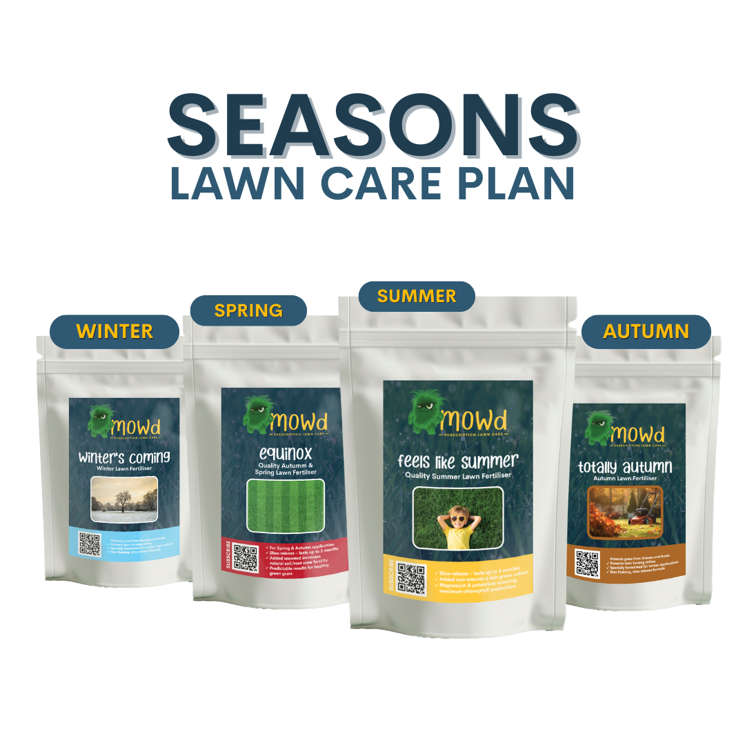 Mowd seasonal lawn feed for a UK lawn feeding calendar