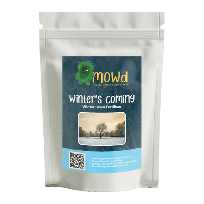 Winter lawn feed and fertiliser from Mowd