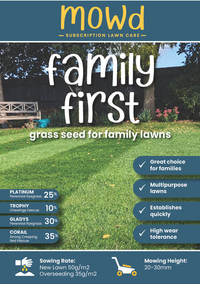 Overseeding grass seed and pre-seed feed