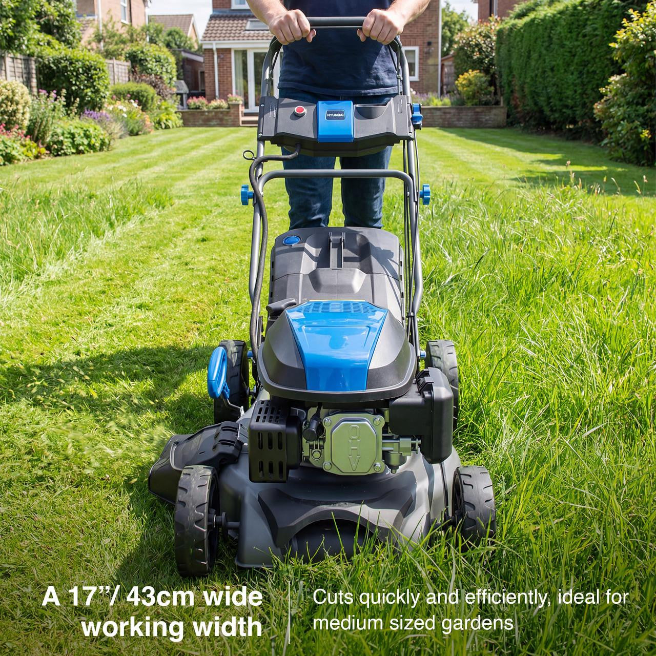 Hyundai HYM17150SPEX petrol lawnmower view 2