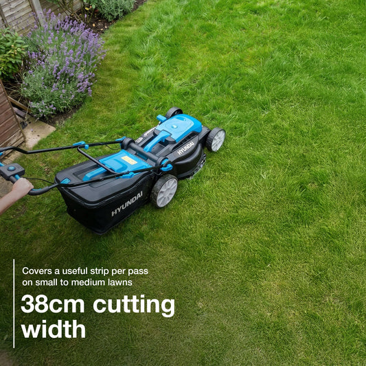Hyundai HY40CLM38 cordless lawnmower view 2