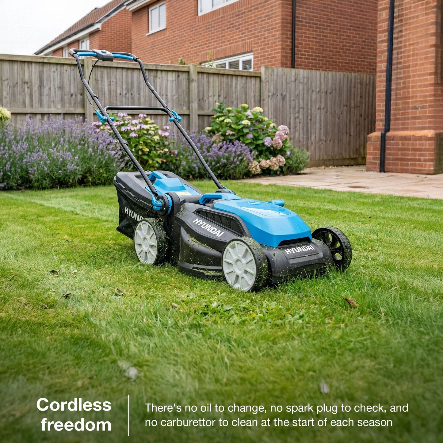 Hyundai HY40CLM38 cordless lawnmower view 4