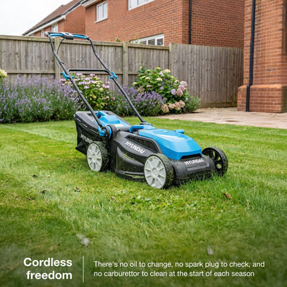 Hyundai HY40CLM38 cordless lawnmower view 4