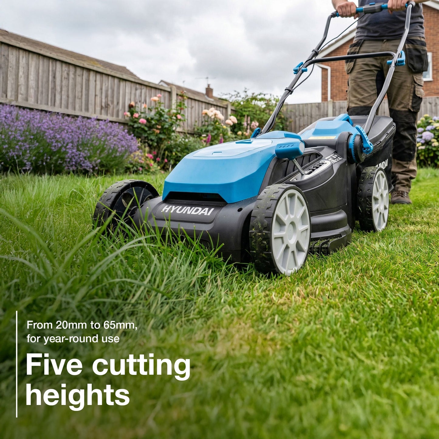Hyundai HY40CLM38 cordless lawnmower view 3