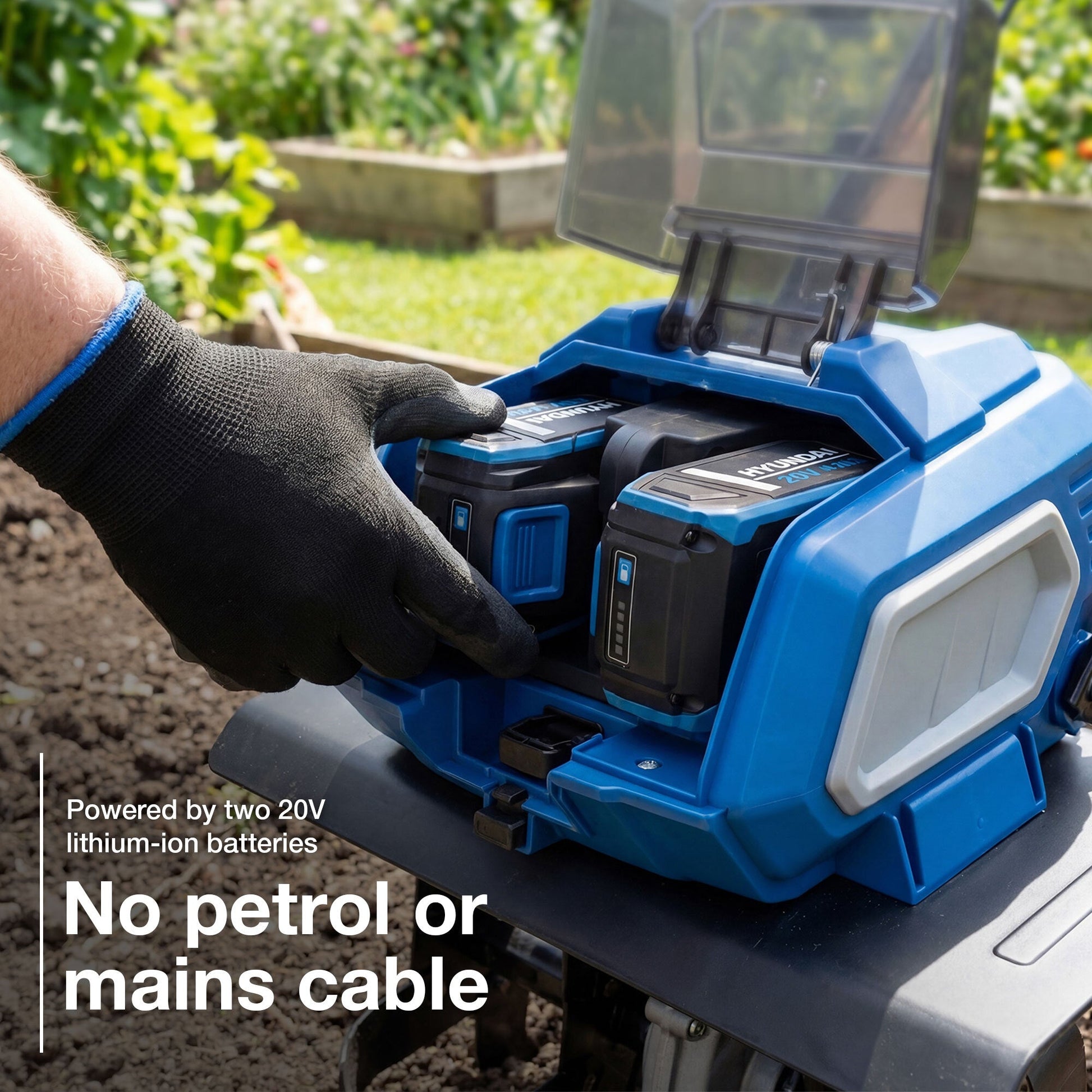 Hyundai HY40CT36 cordless tiller view 4