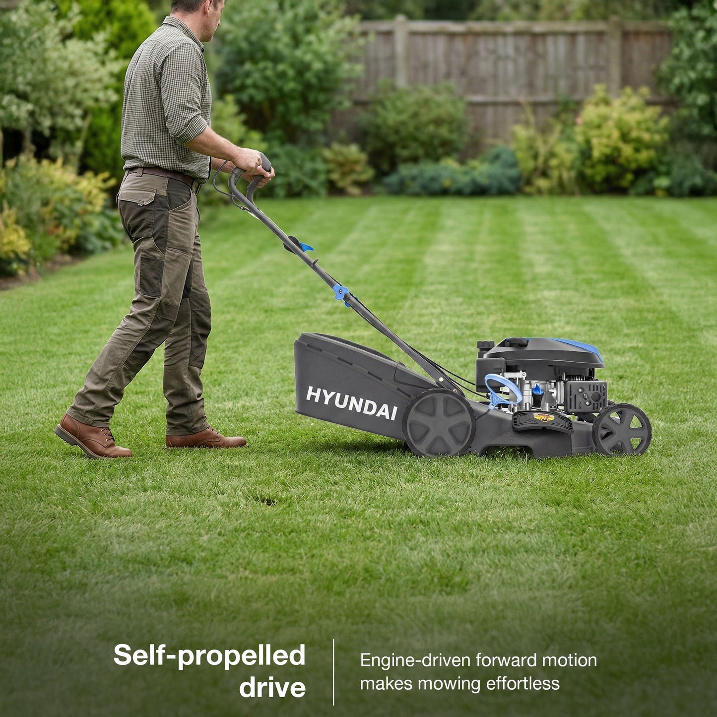 Hyundai 17" / 43cm Self-Propelled Petrol Lawnmower (HYM17150SPX) view 3