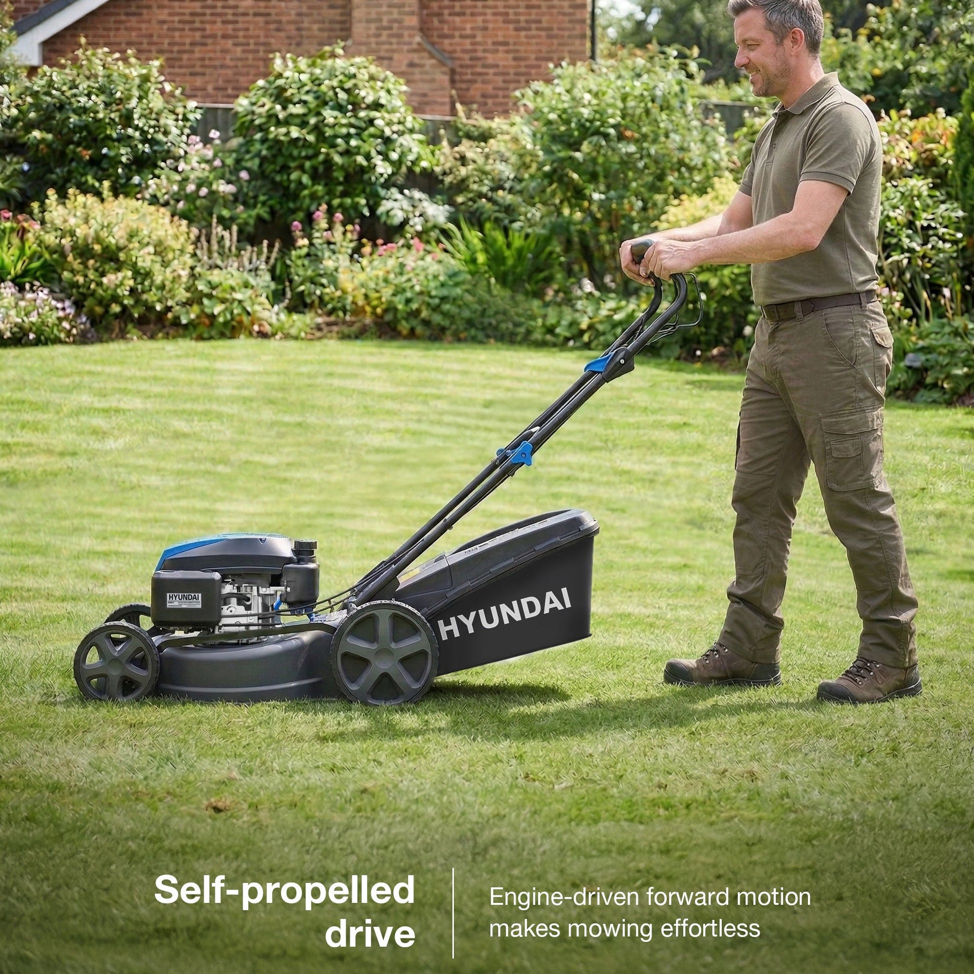 Hyundai 18" / 46cm Self-Propelled Petrol Lawnmower (HYM18150SPX) – view 5