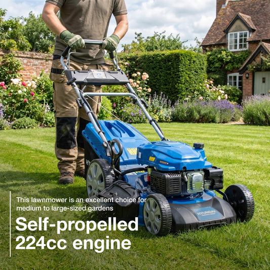 Hyundai HYM530SPEX petrol lawnmower view 2