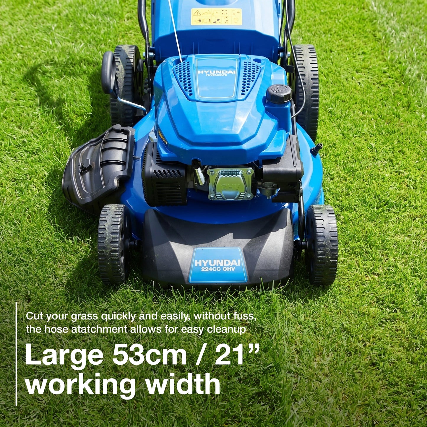 Hyundai HYM530SPEX petrol lawnmower view 3