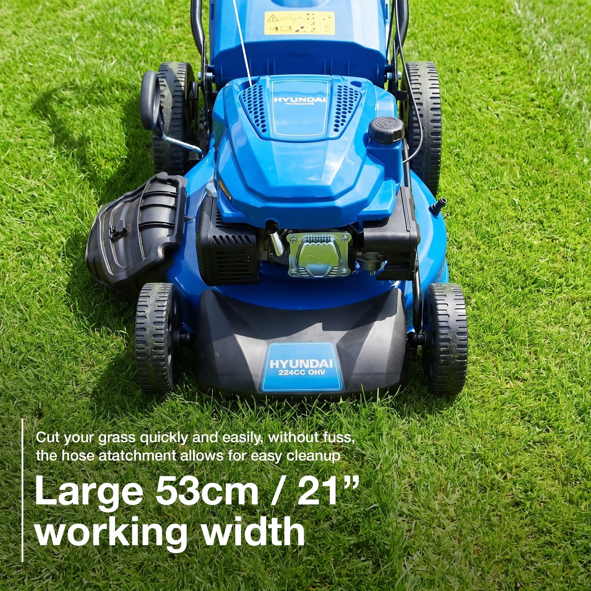 Hyundai HYM530SPEX petrol lawnmower view 3