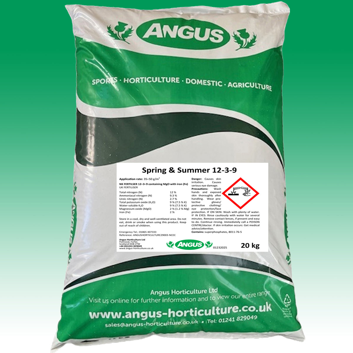 Turf Care Spring & Summer 12-3-9 20kg