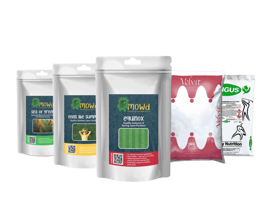 All mowd lawn treatments that make up the advanced lawn care subscription