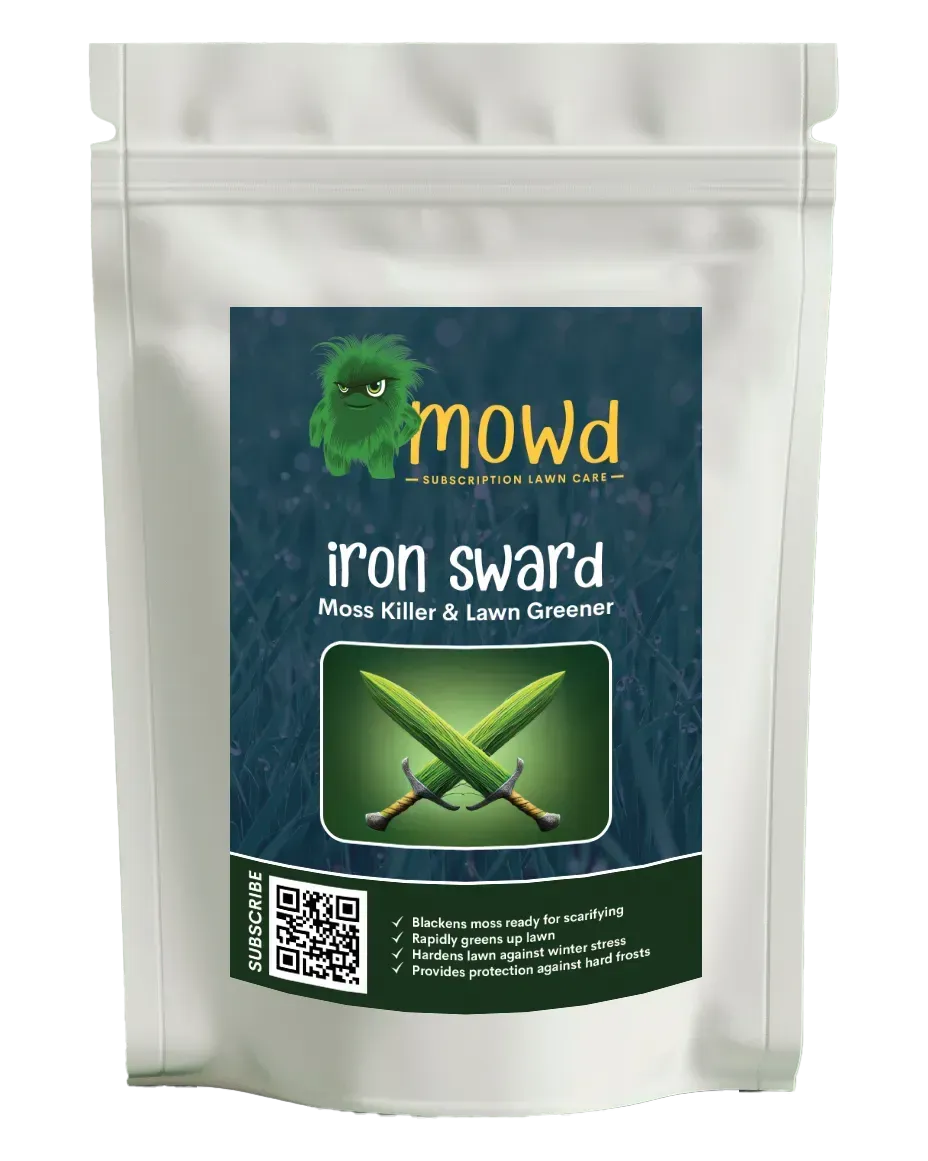 Iron Sward iron sulphate moss killer and lawn greenup by Mowd