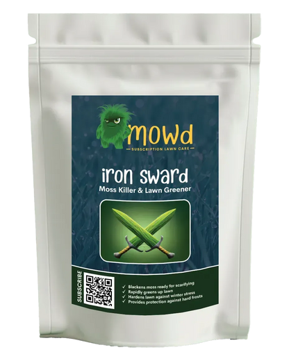 Iron Sward iron sulphate moss killer and lawn greenup by Mowd