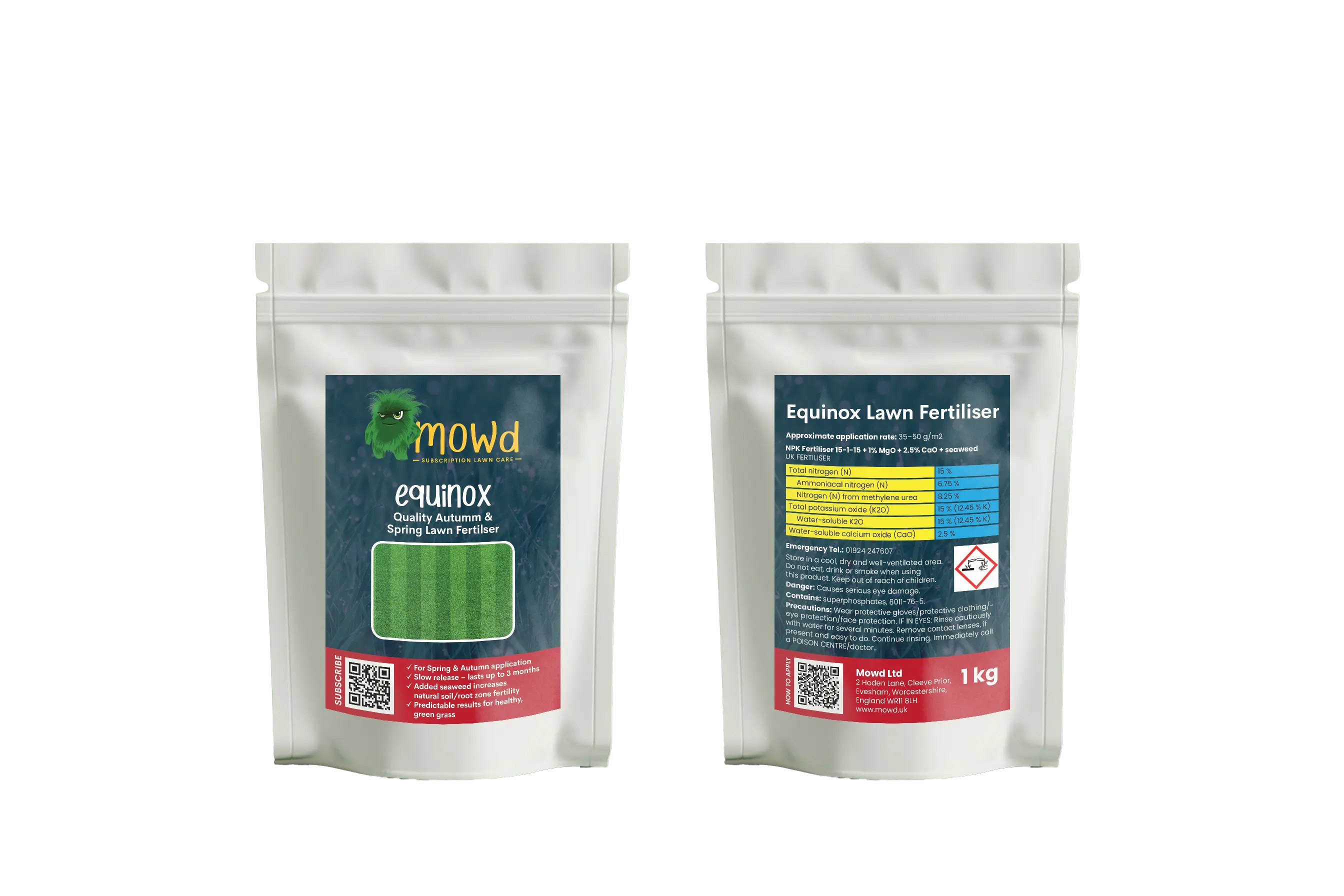 Equinox Spring & Autumn Lawn Fertiliser 15-1-15 +1Mg +2.5Ca +Seaweed