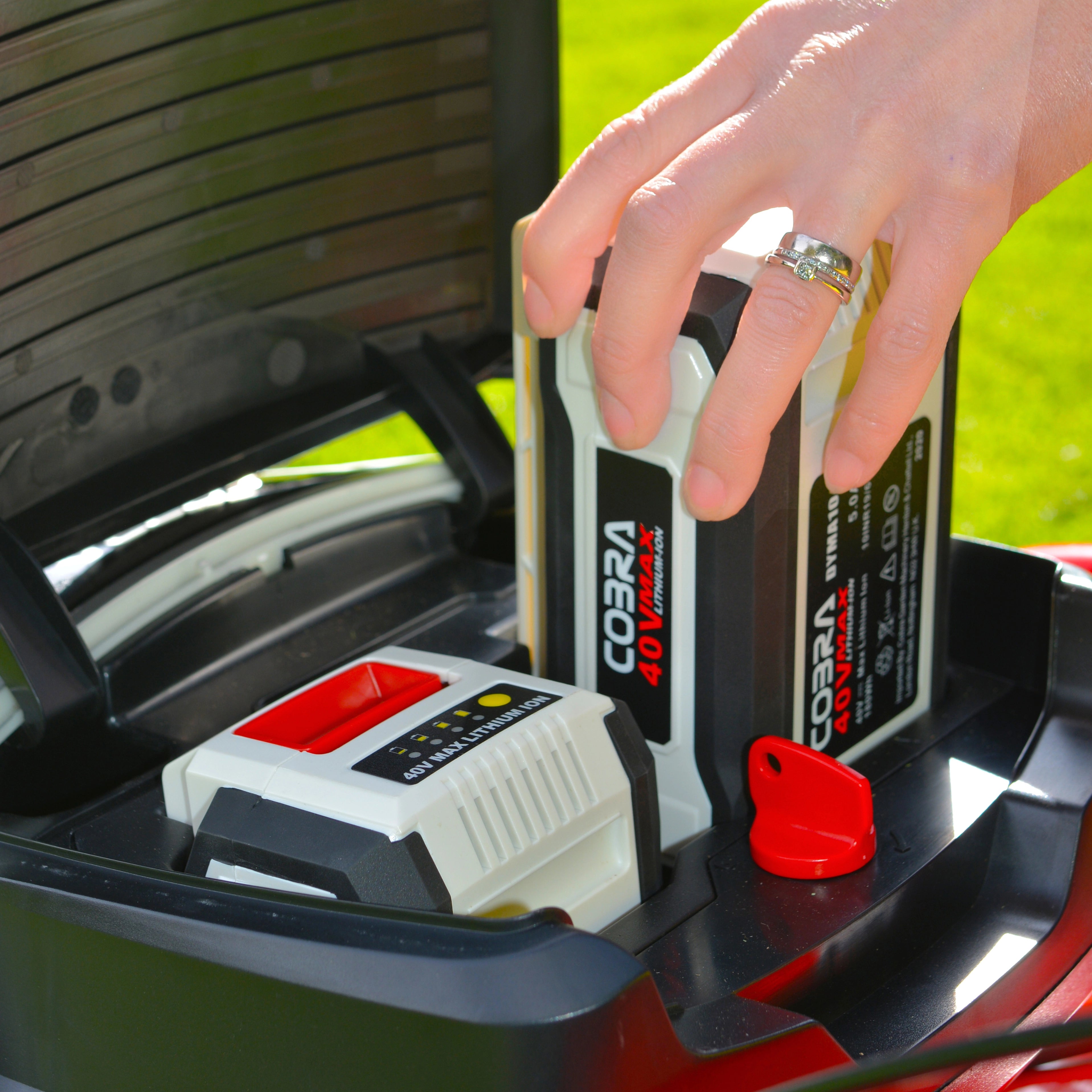 Cobra MX51S80V Twin 40v Li-Ion 3 in 1 Lawnmower