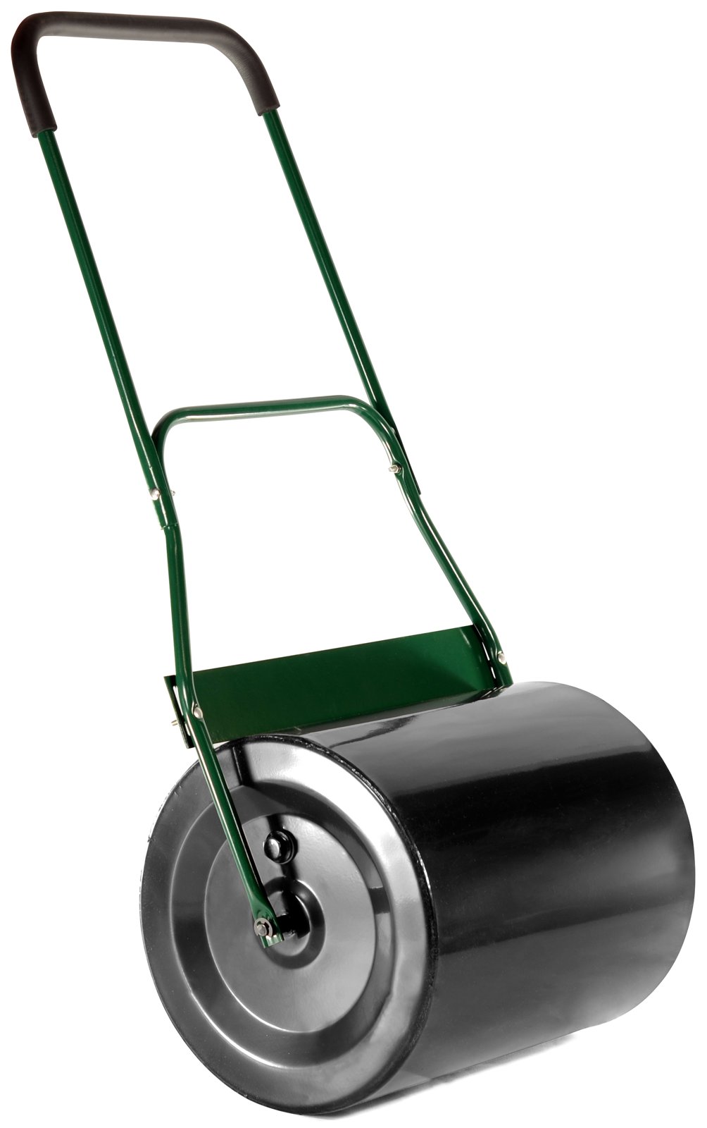 Cobra LR40 steel drum garden roller, angled view